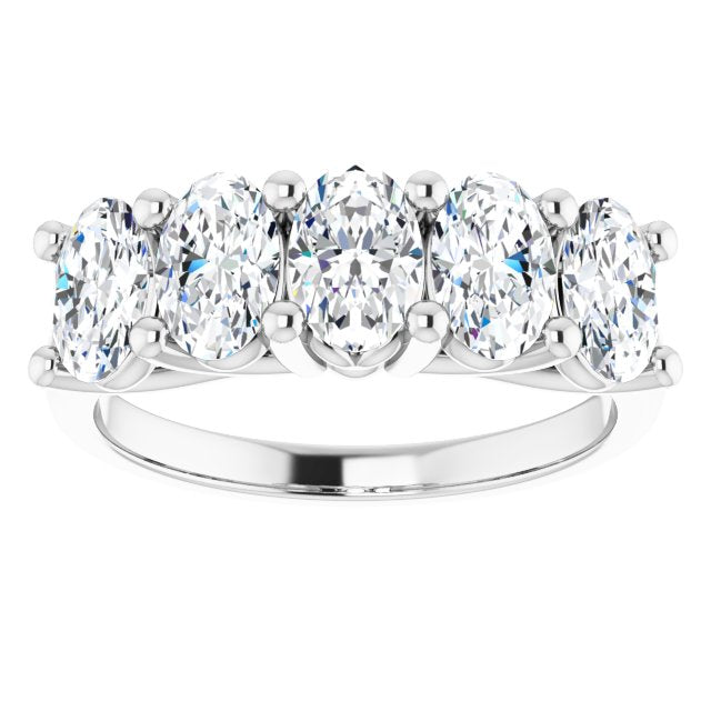 1.05 ct. Oval Cut Diamond Wedding Band-VIRABYANI